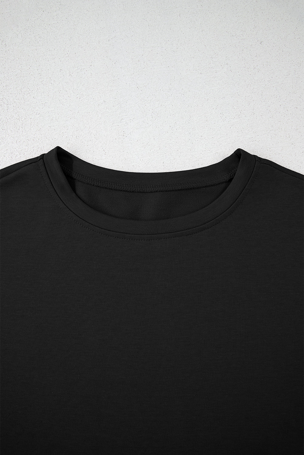 Black two piece Cropped Tee and Ruffle High Waist Skort Set