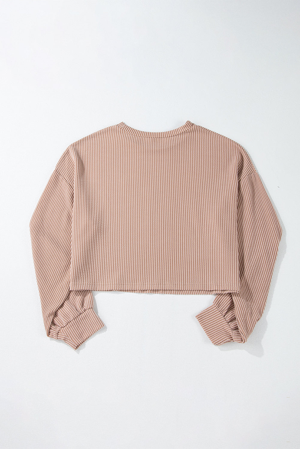 Khaki Game Day Graphic Crop Football Knit Top