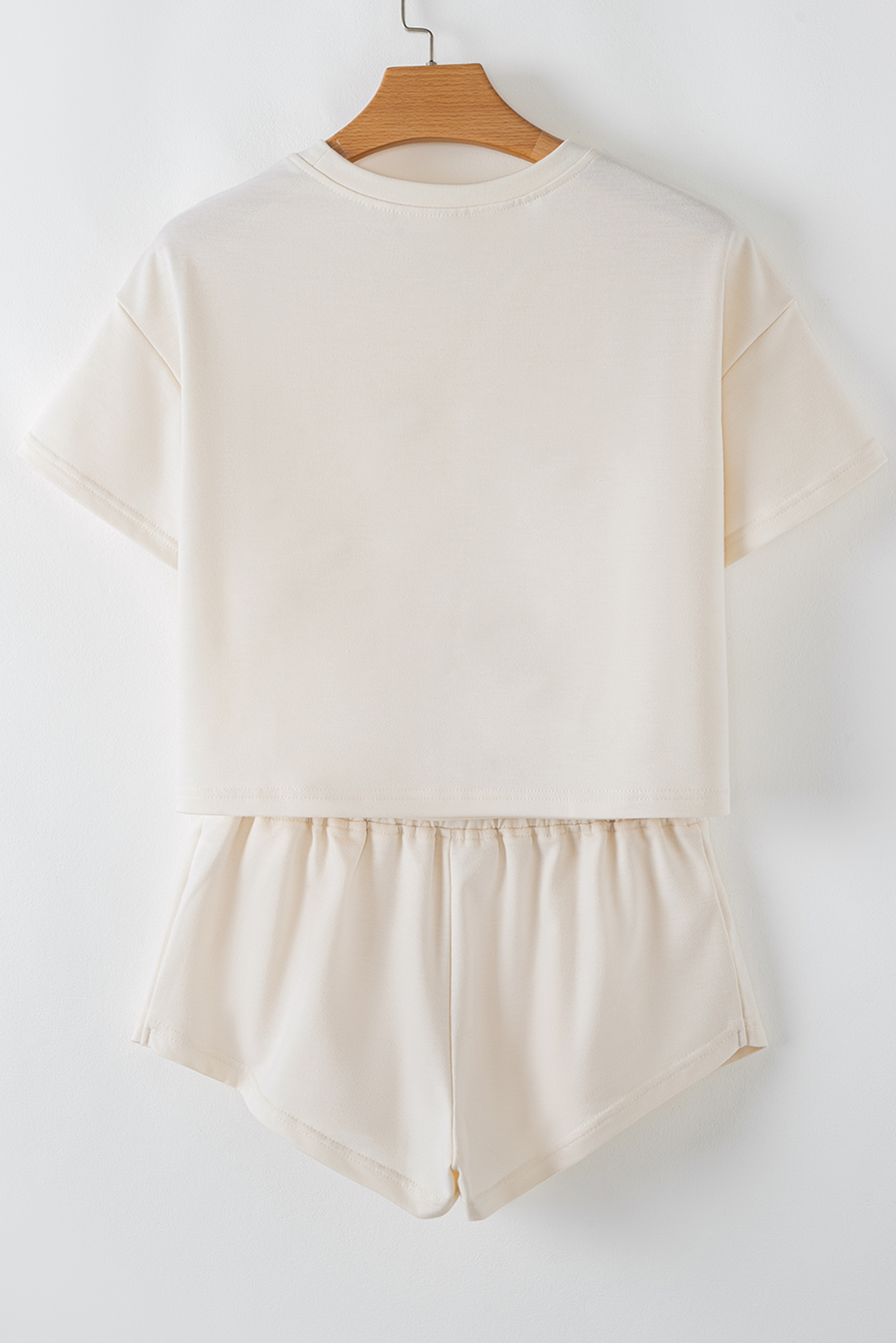 Beige Game Day Graphic Tee and Skort 2 Piece Set