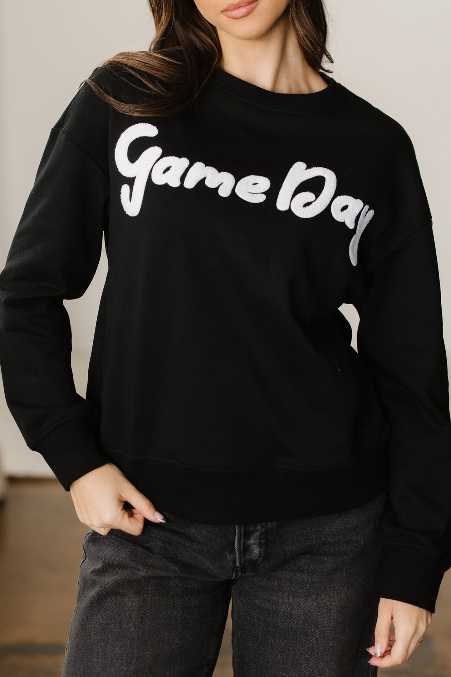 Chic on Game Day embroidered Sweater