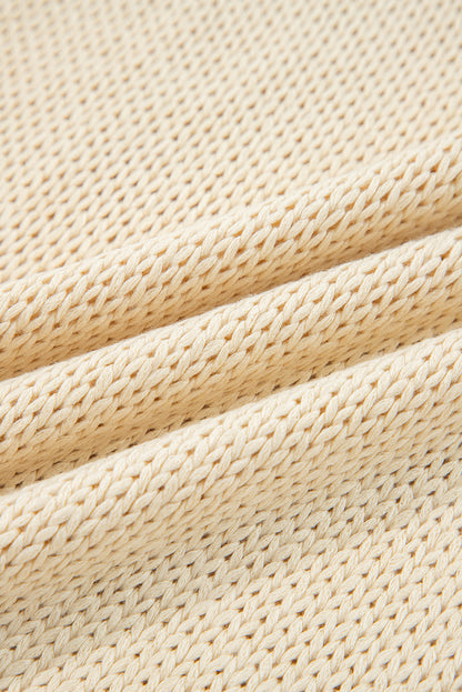 Parchment Bowknot Applique Cap Sleeve Sweater