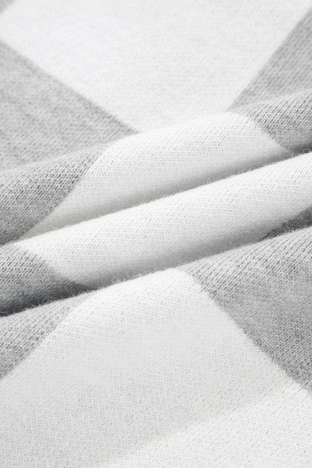 Cozy Basics Gray Checkered Sweater