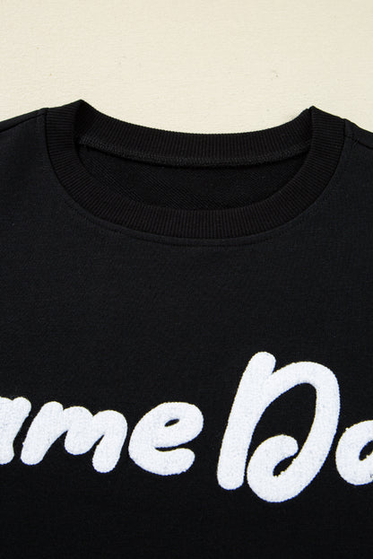 Chic on Game Day embroidered Sweater