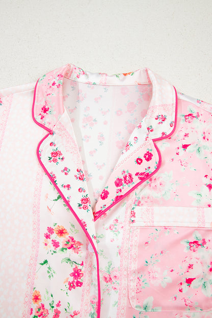 Fancy Love Two Piece Satin Pajama Set