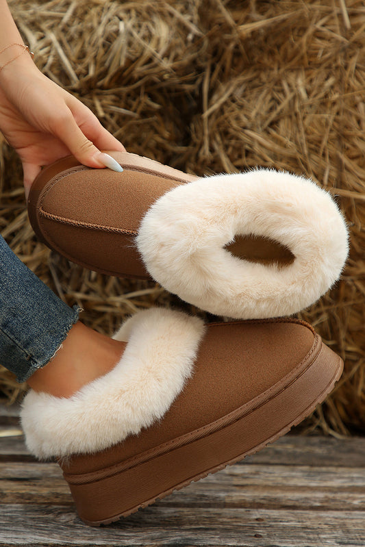 Chestnut Plush Suede Boots