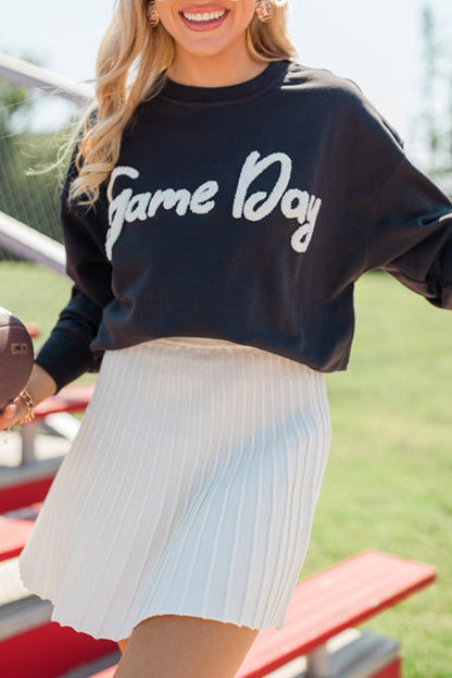 Chic on Game Day embroidered Sweater