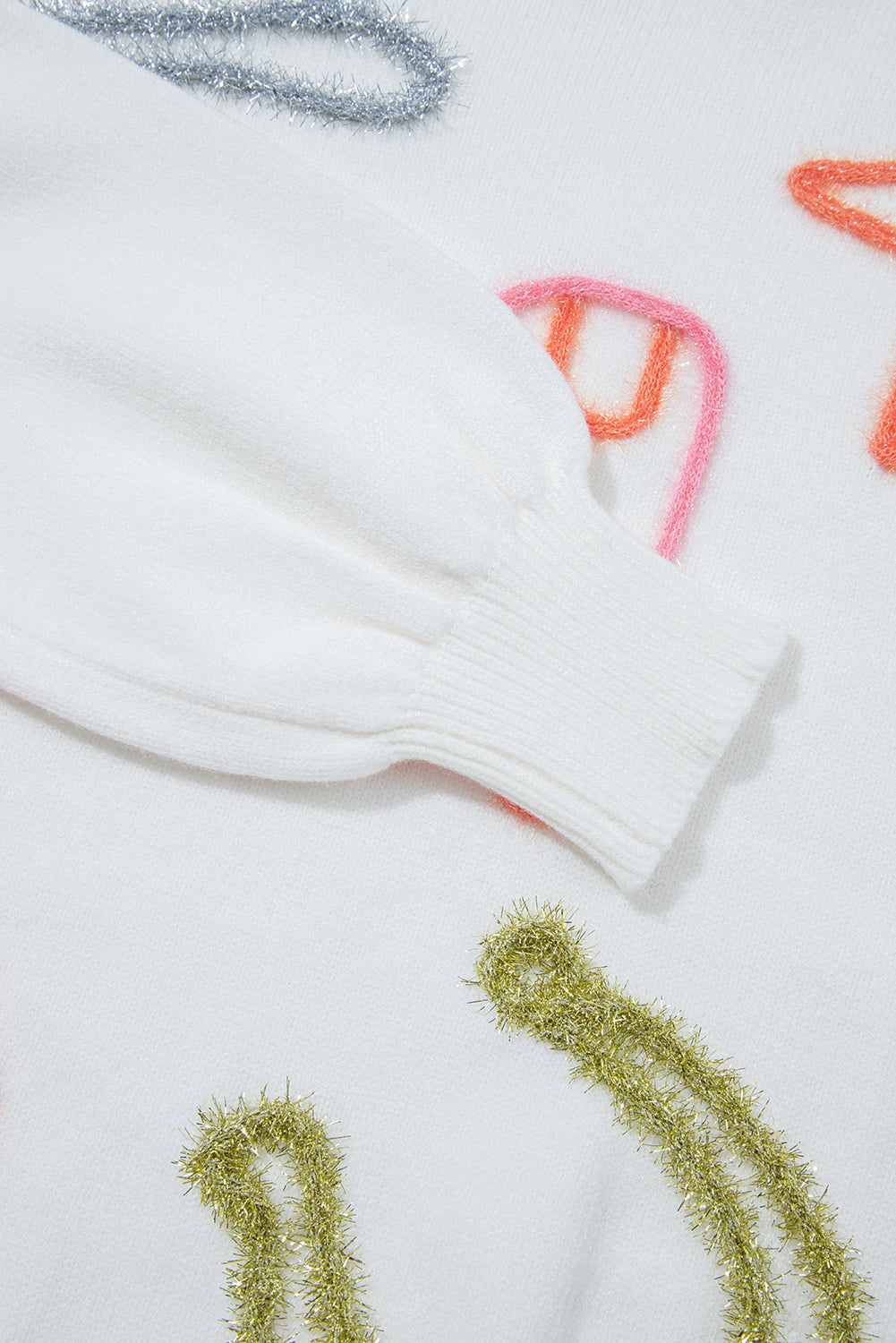 White Tinsel Western Boots Horseshoe Star Knit Crew Neck Sweater