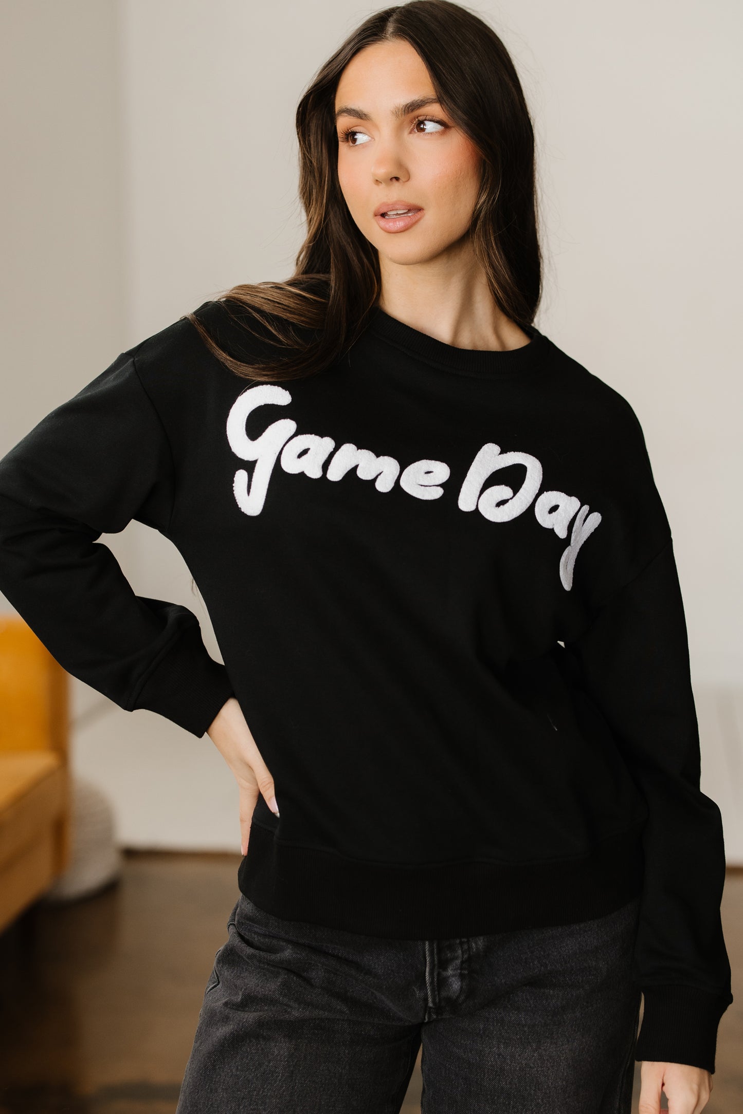 Chic on Game Day embroidered Sweater