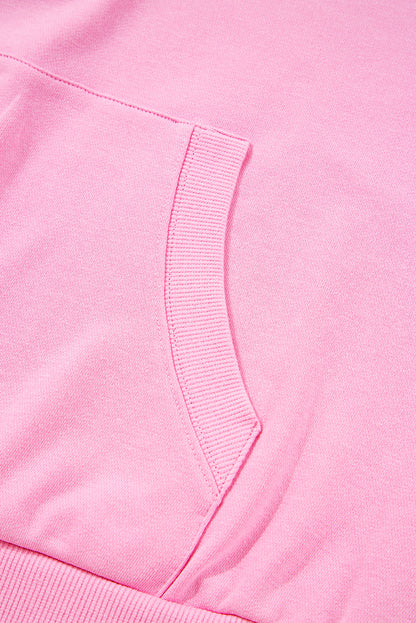 Bonbon Checkered Half Zipper Hoodie