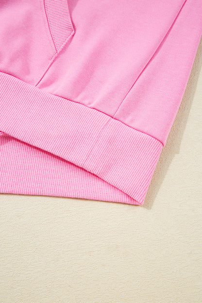 Bonbon Checkered Half Zipper Hoodie