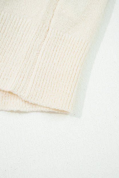 Multicolour Striped Buttoned Front V Neck Drop Shoulder Cardigan Sweater