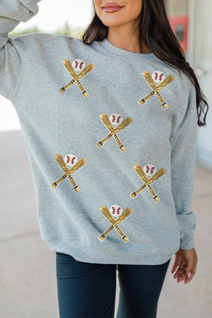 Sparkling Innings sequin sweatshirt