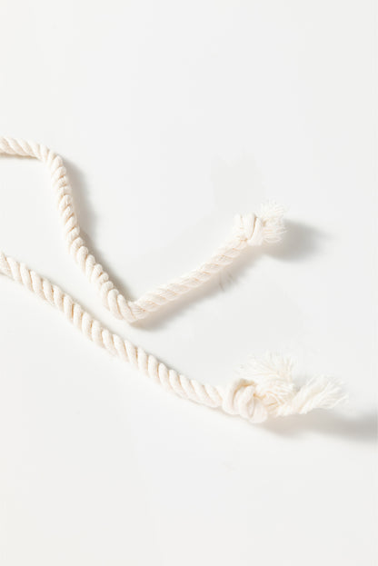 Straw Yellow Waffle Texture Striped Patchwork Button Neck Drawstring Hoodie