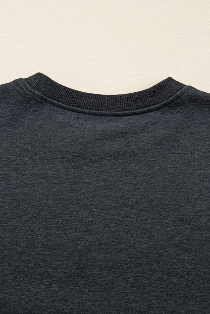 Carbon Grey Cowboy Queen Card Drop Shoulder Graphic Sweatshirt