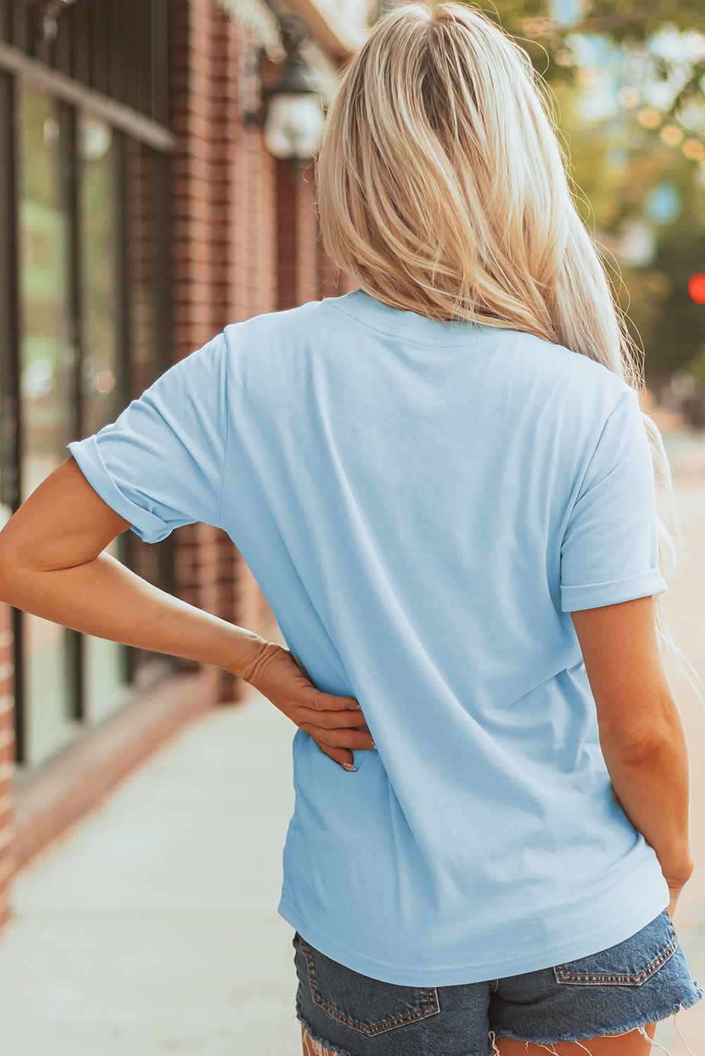 Cheer Game Day Sequin Patch T Shirt