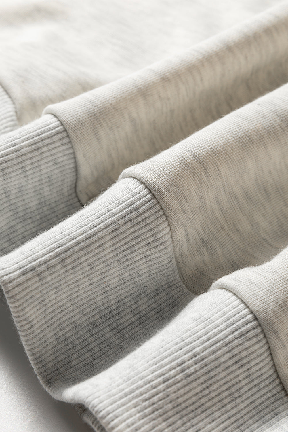 Light Grey Multicolored Striped Patchwork Drop Shoulder Sweatshirt