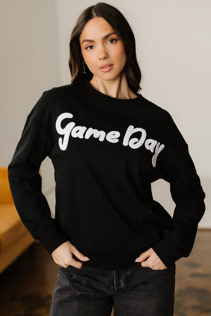 Chic on Game Day embroidered Sweater