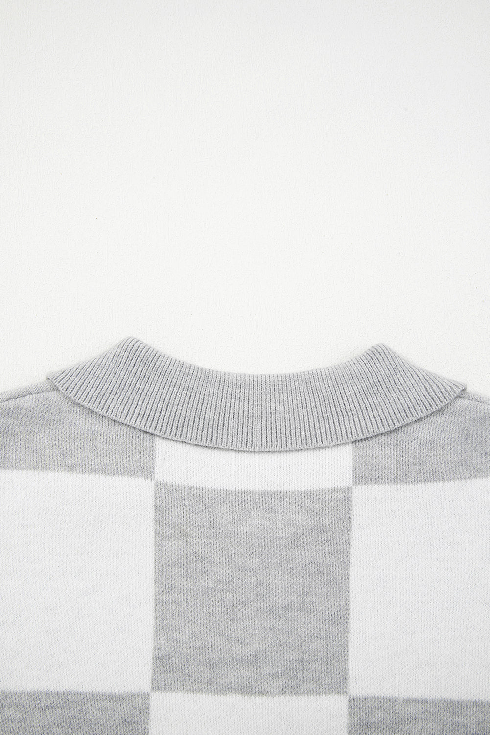 Cozy Basics Gray Checkered Sweater