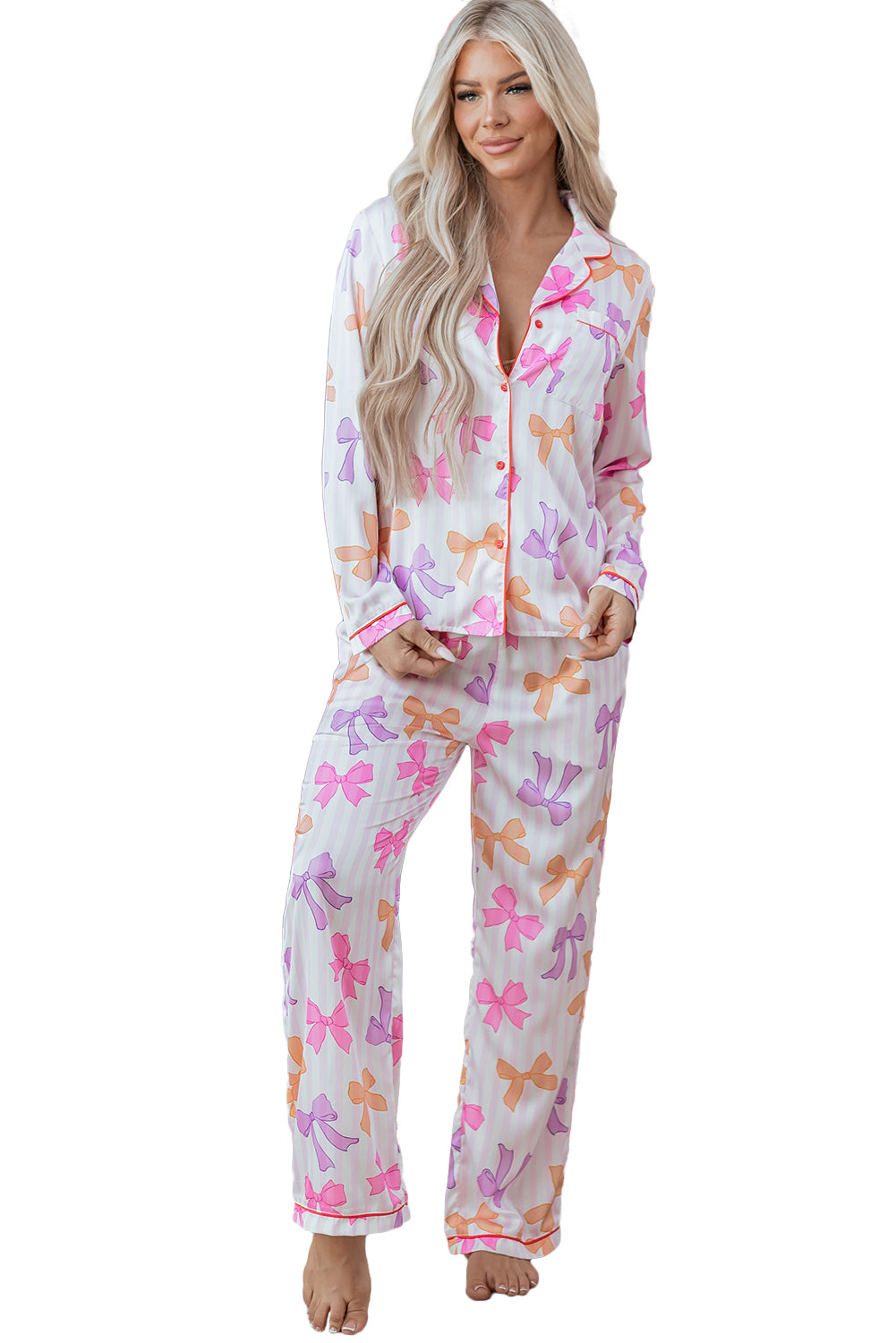 Bow-ti-ful Fun Two Piece Pajama Set
