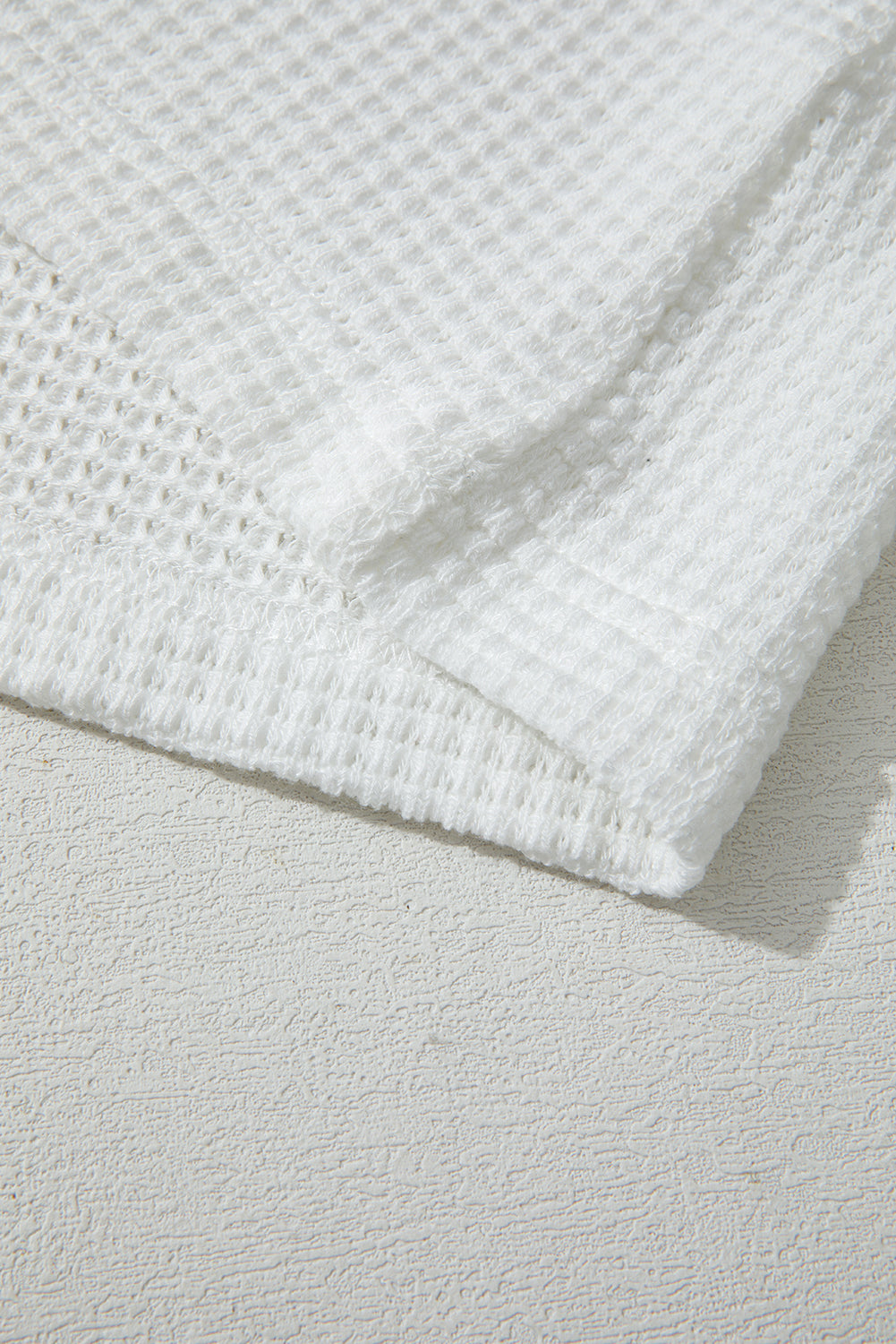 Pink Stripe Leopard Patchwork Waffle Knit Buttoned Plus Size Hoodie