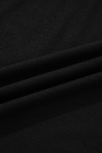 Black Contrast Trim Hooded Lounge Cardigan and Pants Set