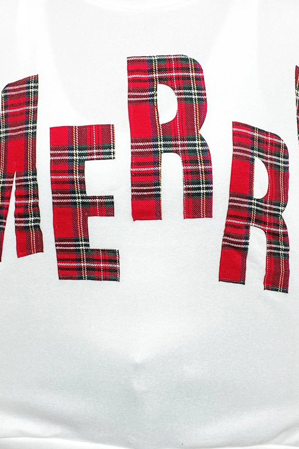 White Plaid MERRY Christmas Vacation Sweatshirt