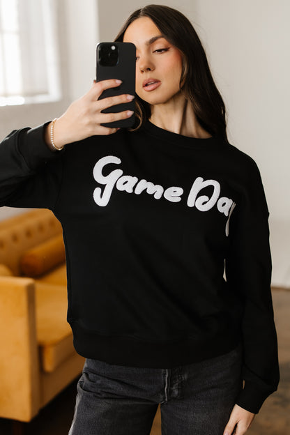 Chic on Game Day embroidered Sweater