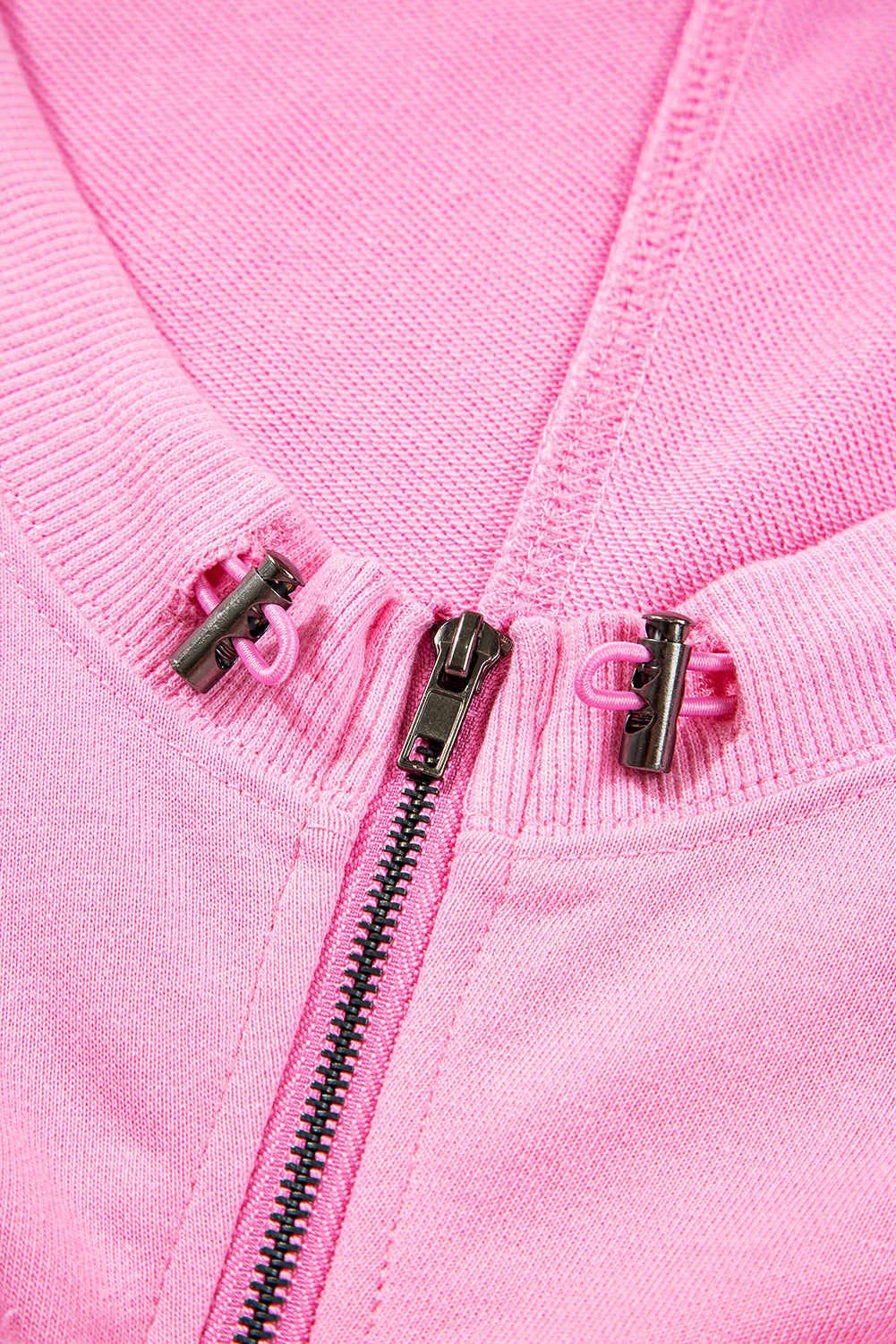 Bonbon Checkered Half Zipper Hoodie