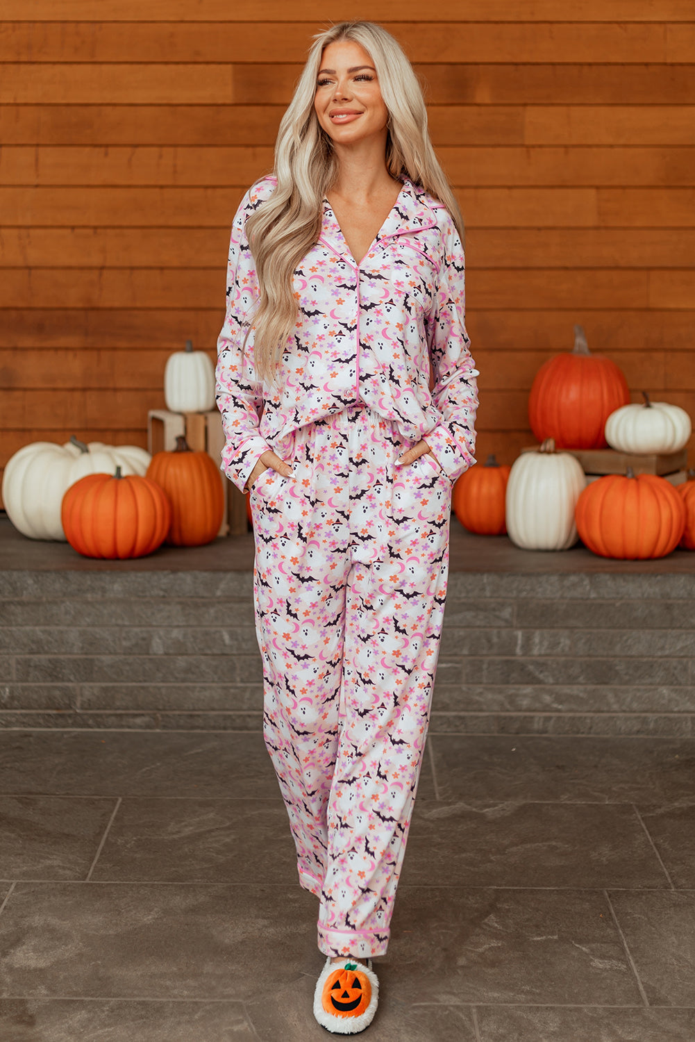 Bats for You Retro Two Piece Pajama Set