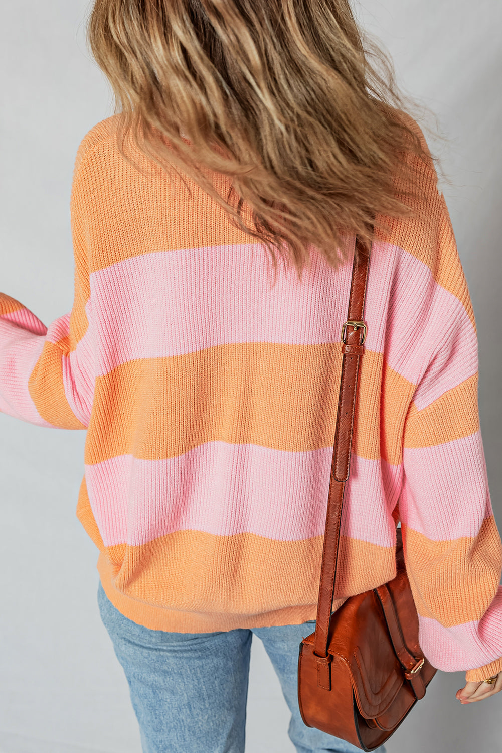 Sherbet Sunset Half Zip Sweater