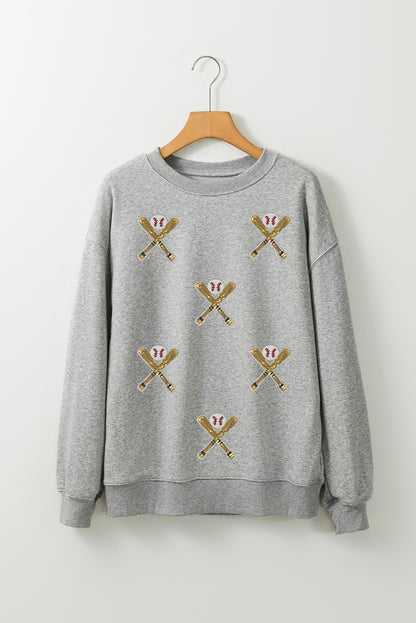 Sparkling Innings sequin sweatshirt