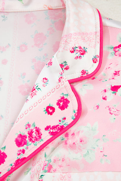 Fancy Love Two Piece Satin Pajama Set