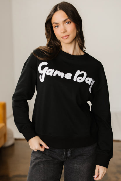 Chic on Game Day embroidered Sweater
