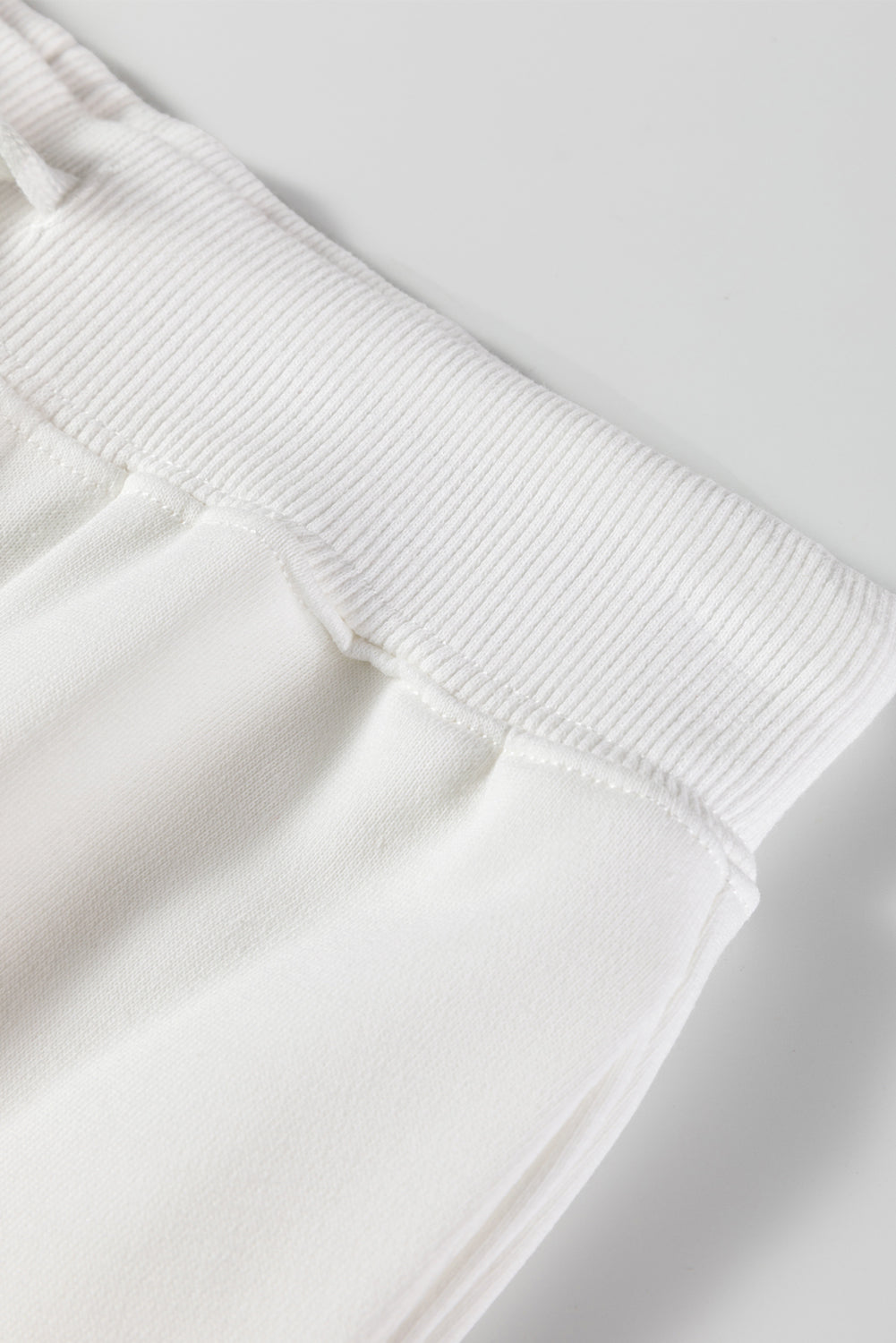 Beige Striped Drop Shoulder Round Neck Pullover and Jogger Pants Active Outfit