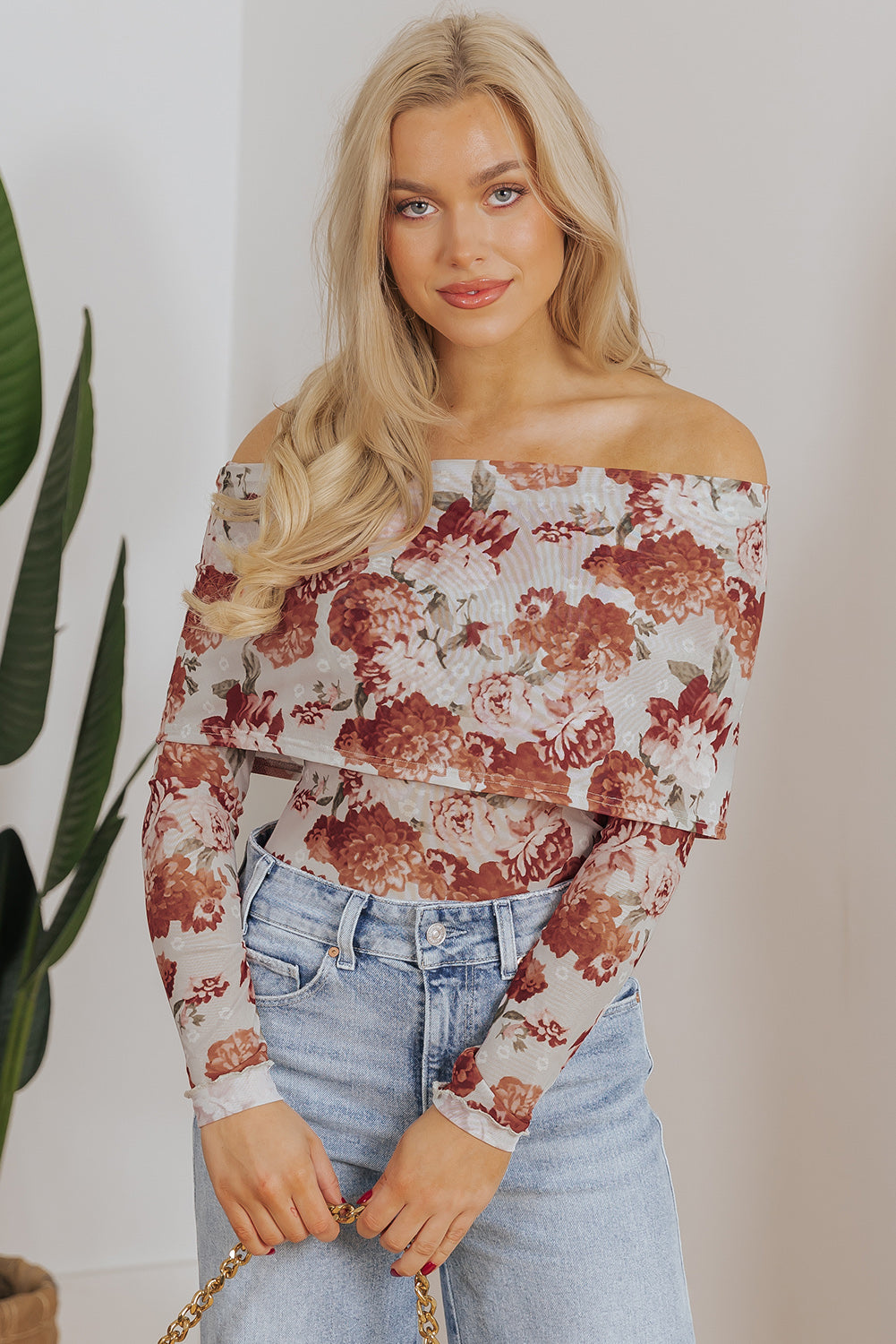 Falling in love off the shoulder top