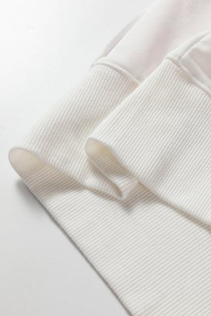 Pink Colorblock Patchwork Drop Shoulder Plus Size Sweatshirt