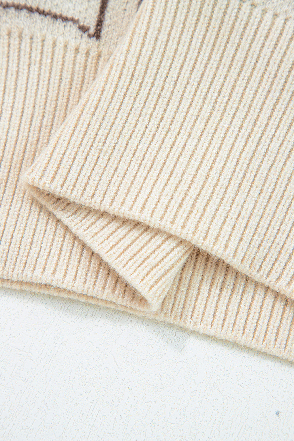 Brown Bows & Horseshoes Pattern Western Fashion Print Sweater