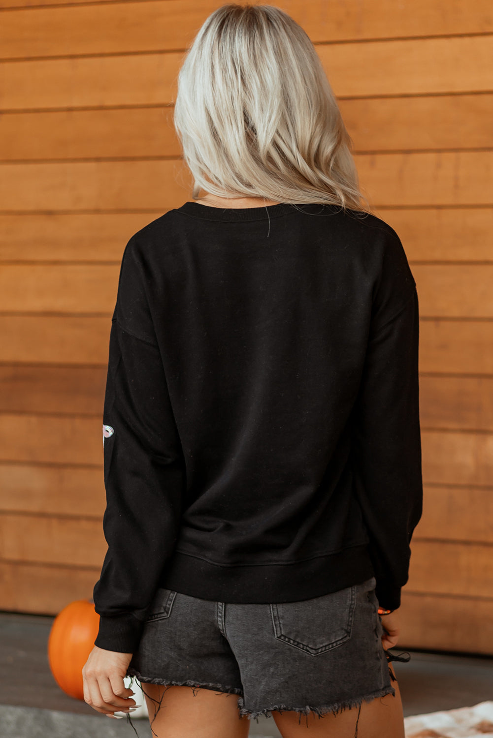 Boo-ti-ful Bows Ghost Sequin Sweatshirt