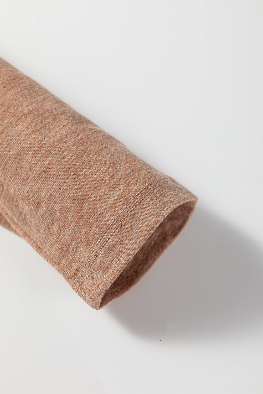 Straw Yellow Floral Patchwork V Neck Long Sleeve T Shirt