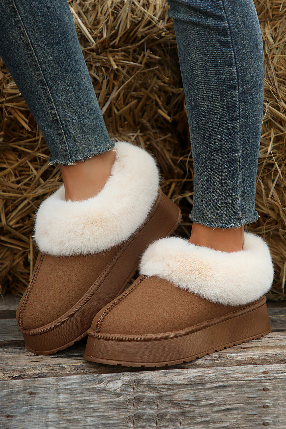 Chestnut Plush Suede Boots