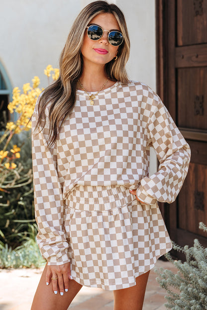 Checkered Flowy Two Piece Set