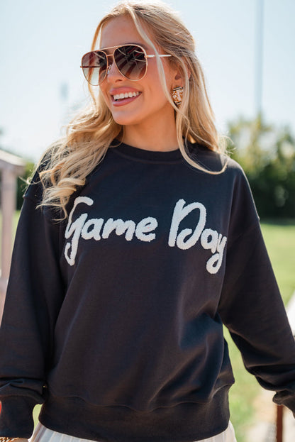 Chic on Game Day embroidered Sweater