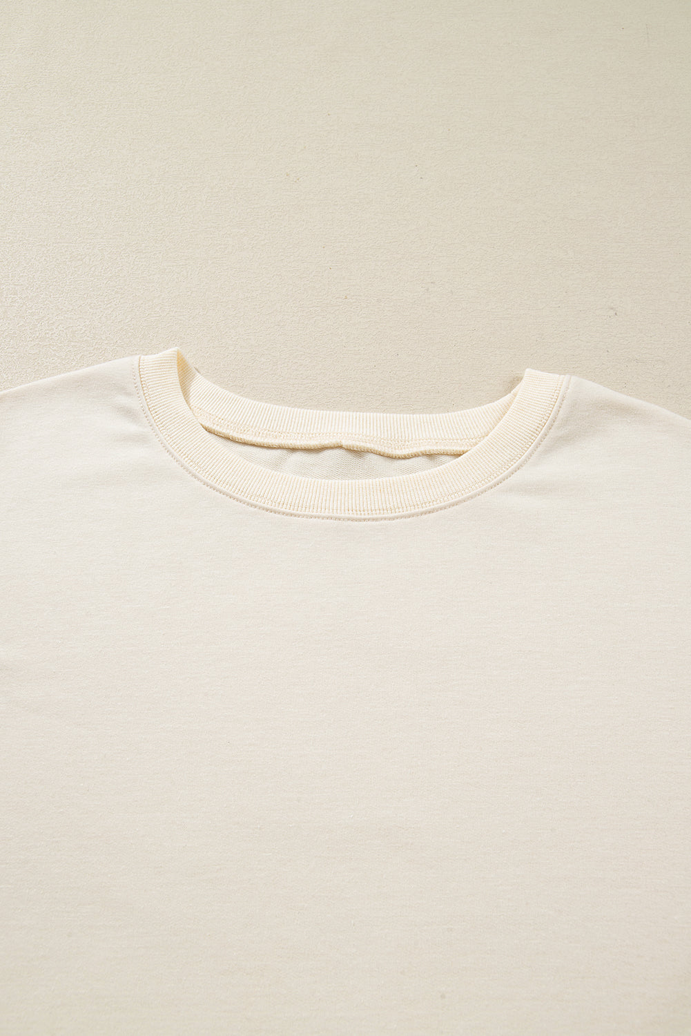 Beige Plus Size Multicolor Plaid Patchwork Sleeve Pullover Top