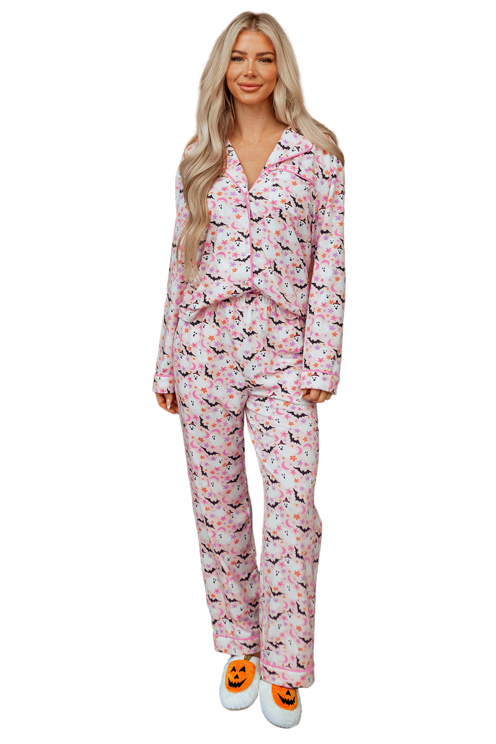 Bats for You Retro Two Piece Pajama Set