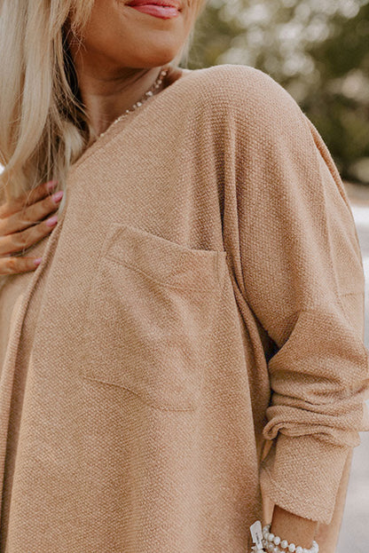 Parchment Plus Size Drop Shoulder Knit Tunic Top