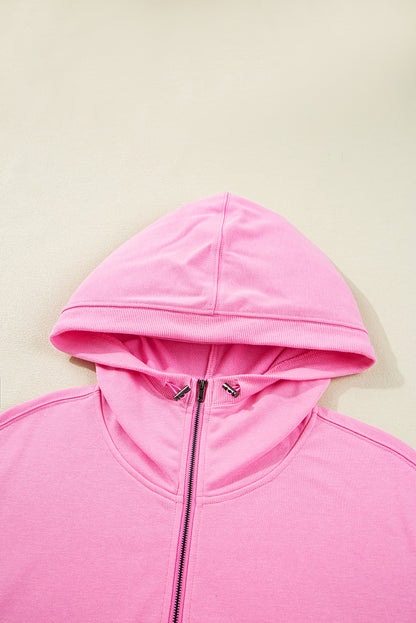 Bonbon Checkered Half Zipper Hoodie