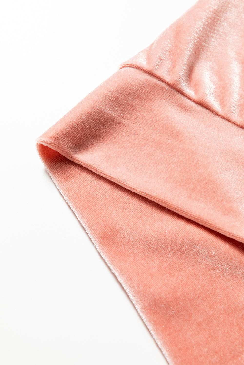 Peach Blossom Velvet Zip-up Hoodie and Wide Leg Pants Set