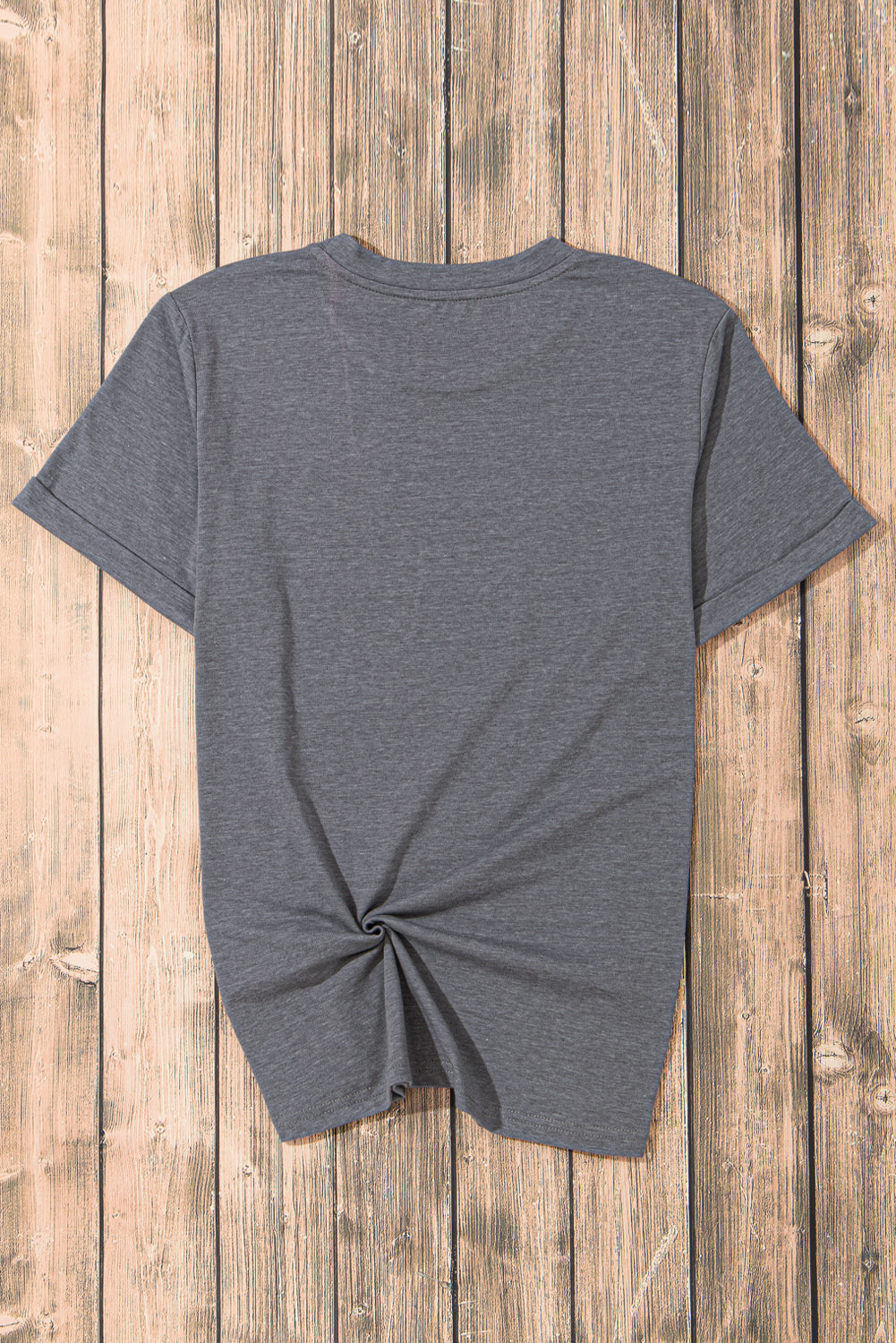 Baseball and Bows Print Crewneck Casual T Shirt