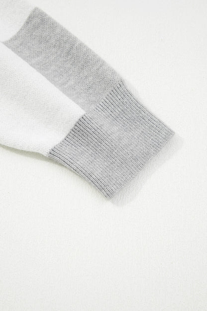 Cozy Basics Gray Checkered Sweater