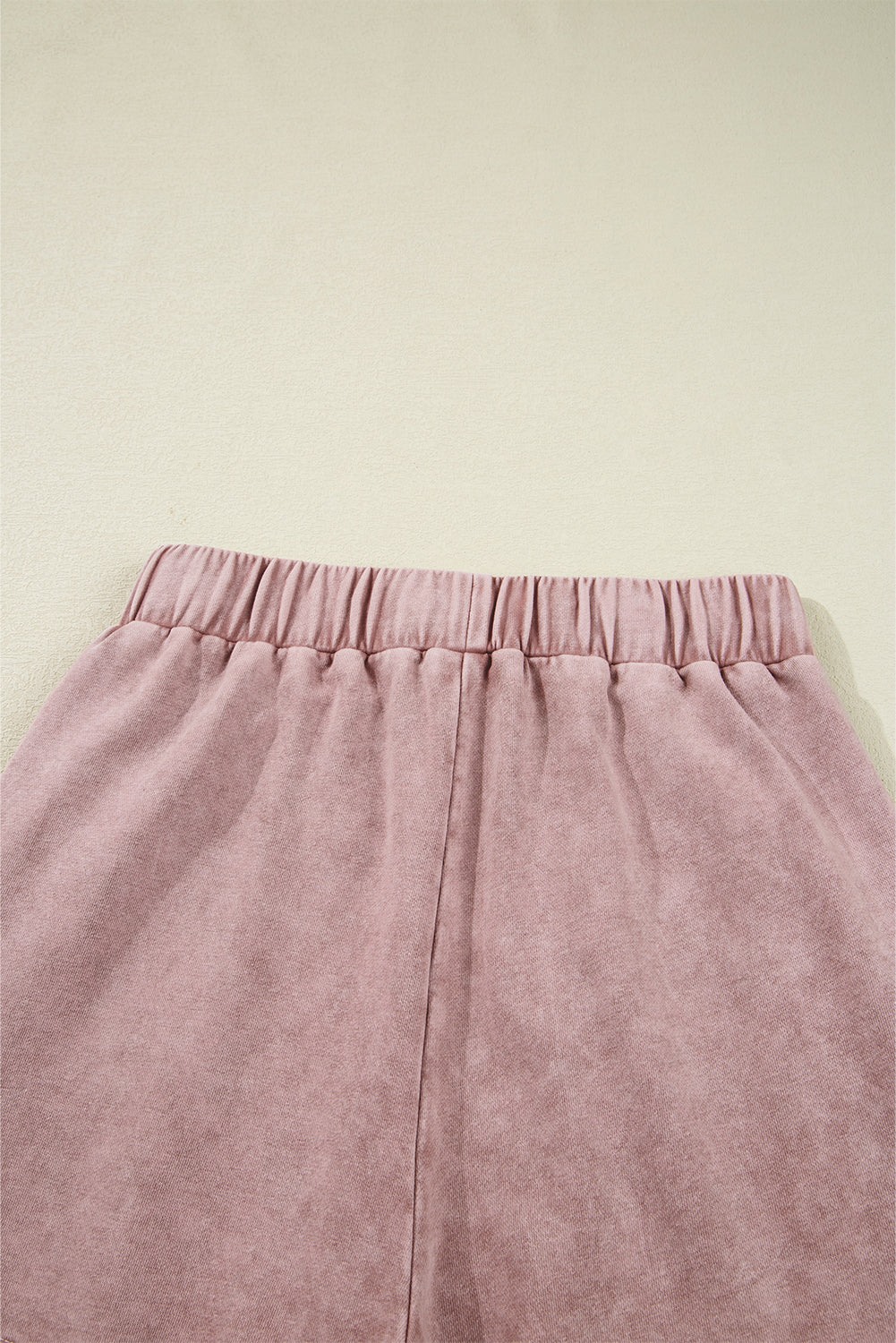 Straw Yellow Mineral Wash Tiered Wide Leg Patchwork Drawstring Pants